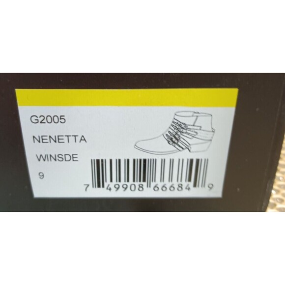 L.A.M.B. Nanetta Suede Black Buckle Side Zip Ankle Boots Size 9 M - Picture 16 of 16